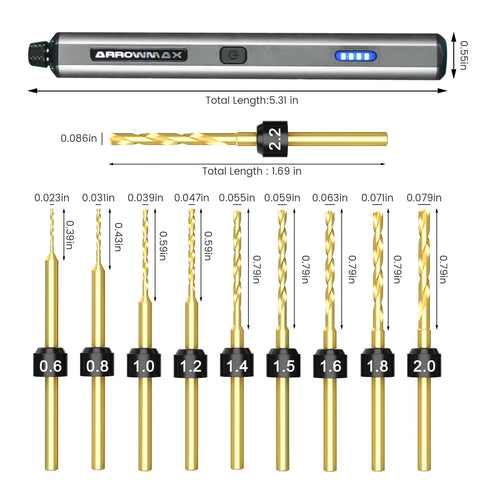 ARROWMAX drill pen uses one-touch control for easy operation.