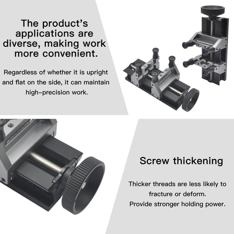 ARROWMAX AM self-centering dual-grip vise ensures wobble-free holding.
