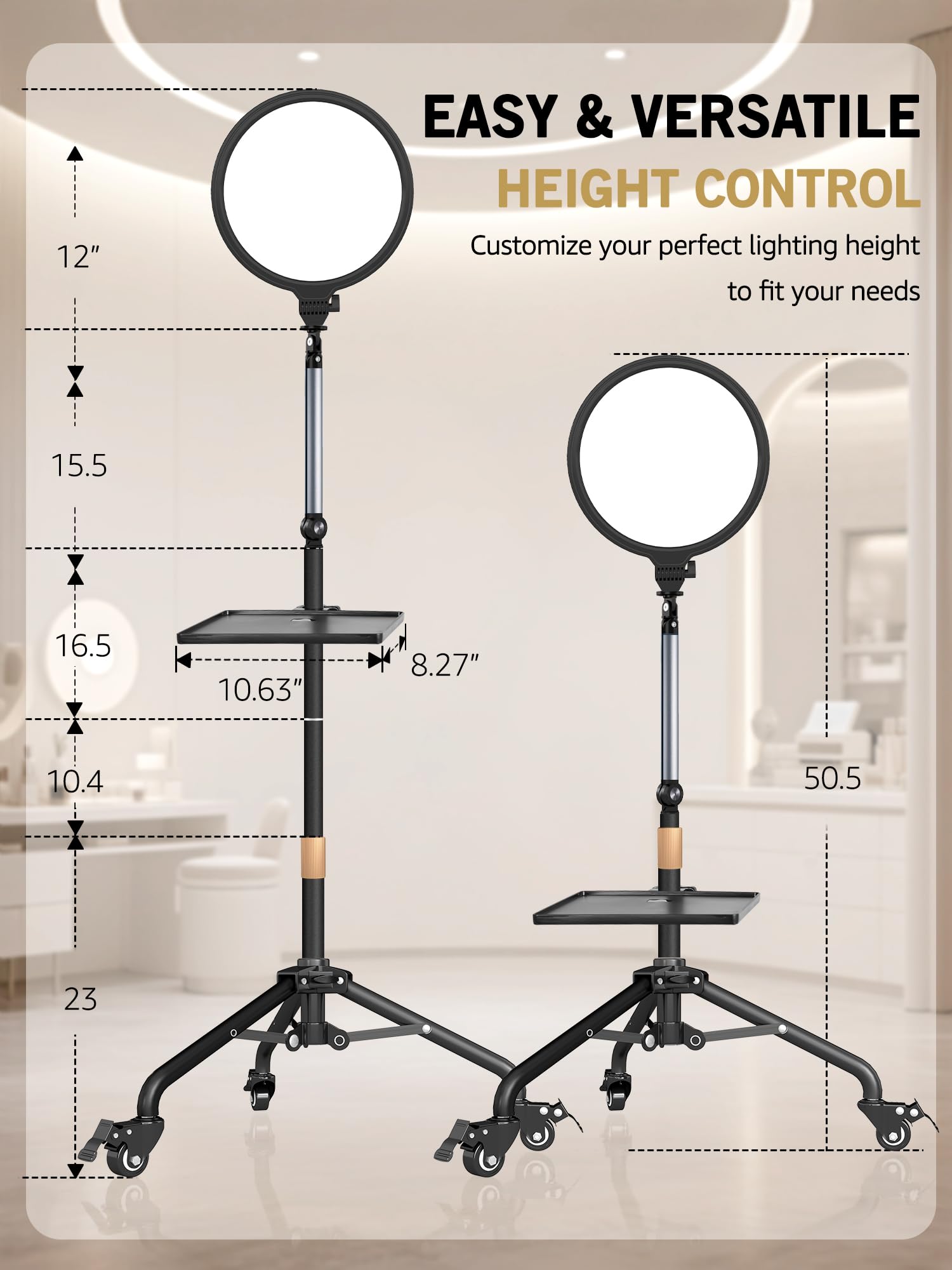 Arsoer extension tube for height customization in lash and nail art tasks.