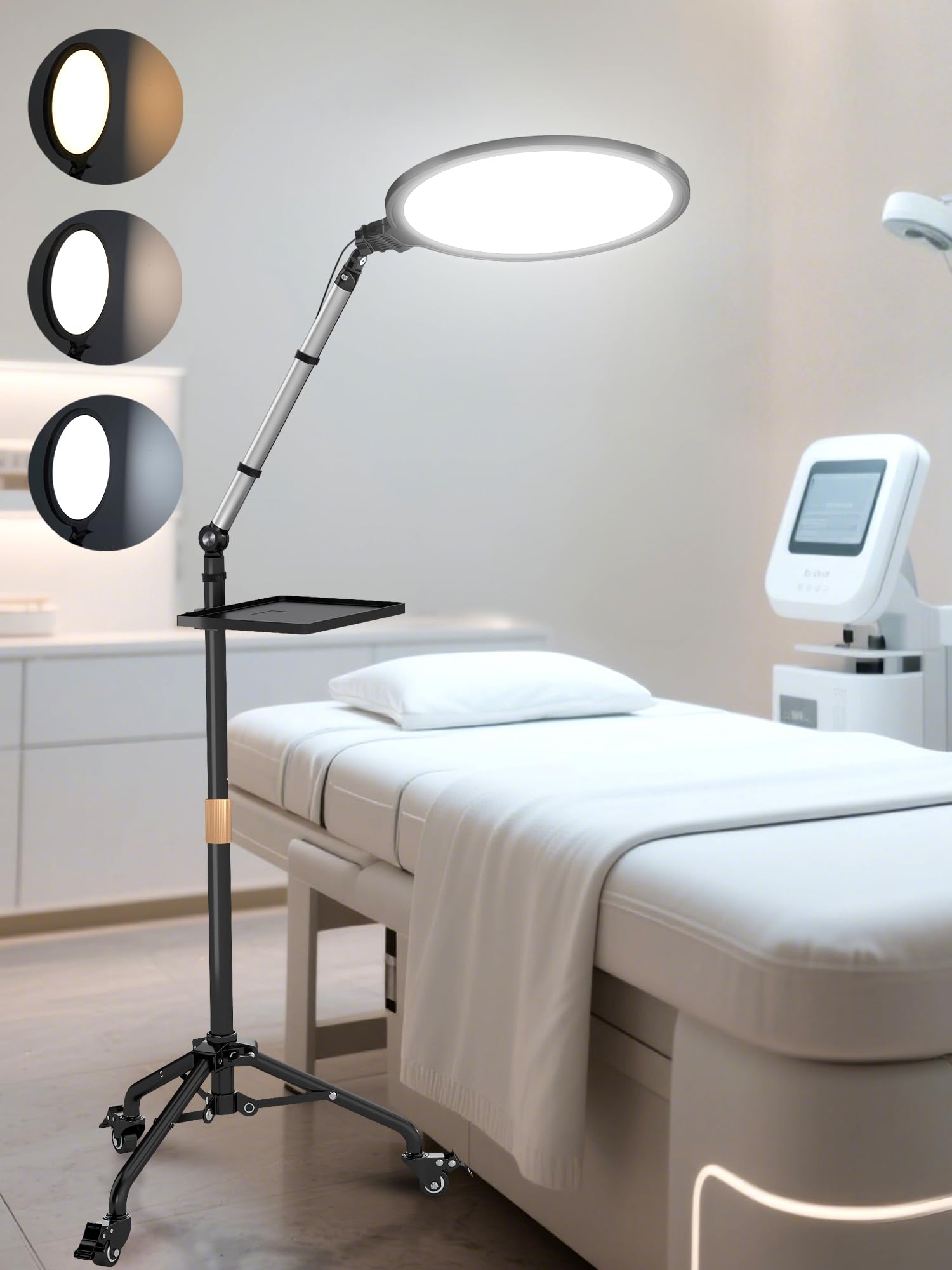 Arsoer lash light floor lamp with adjustable height for precise eyelash extensions.