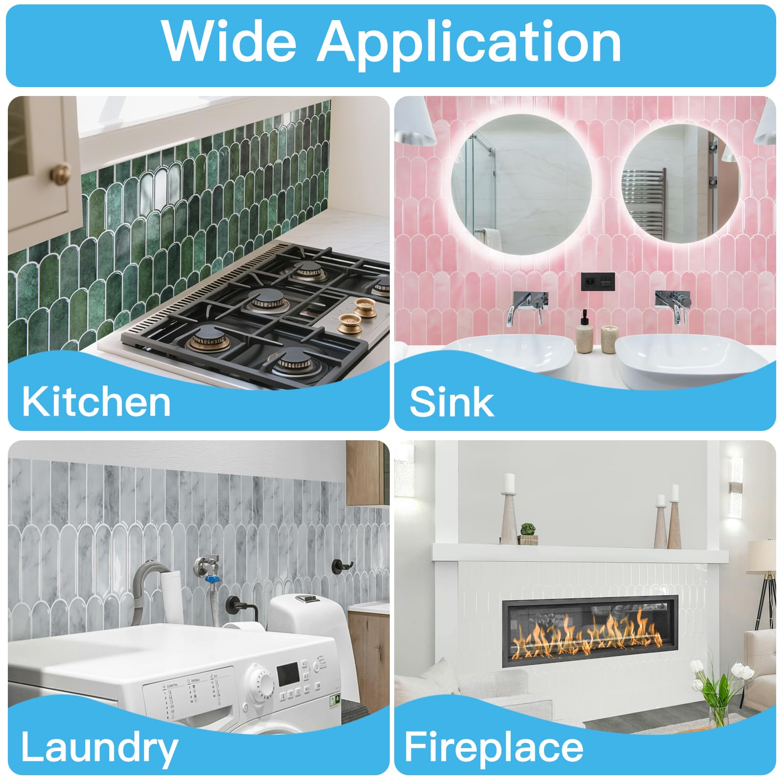 Ideal for quick updates in rental kitchens and baths.