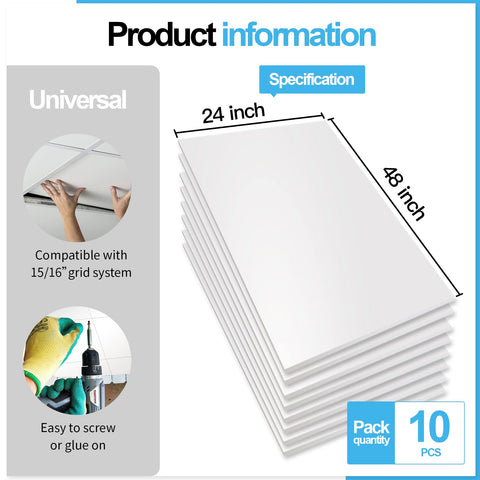 Art3d 10-pack ceiling tiles provides a cost-efficient upgrade option.