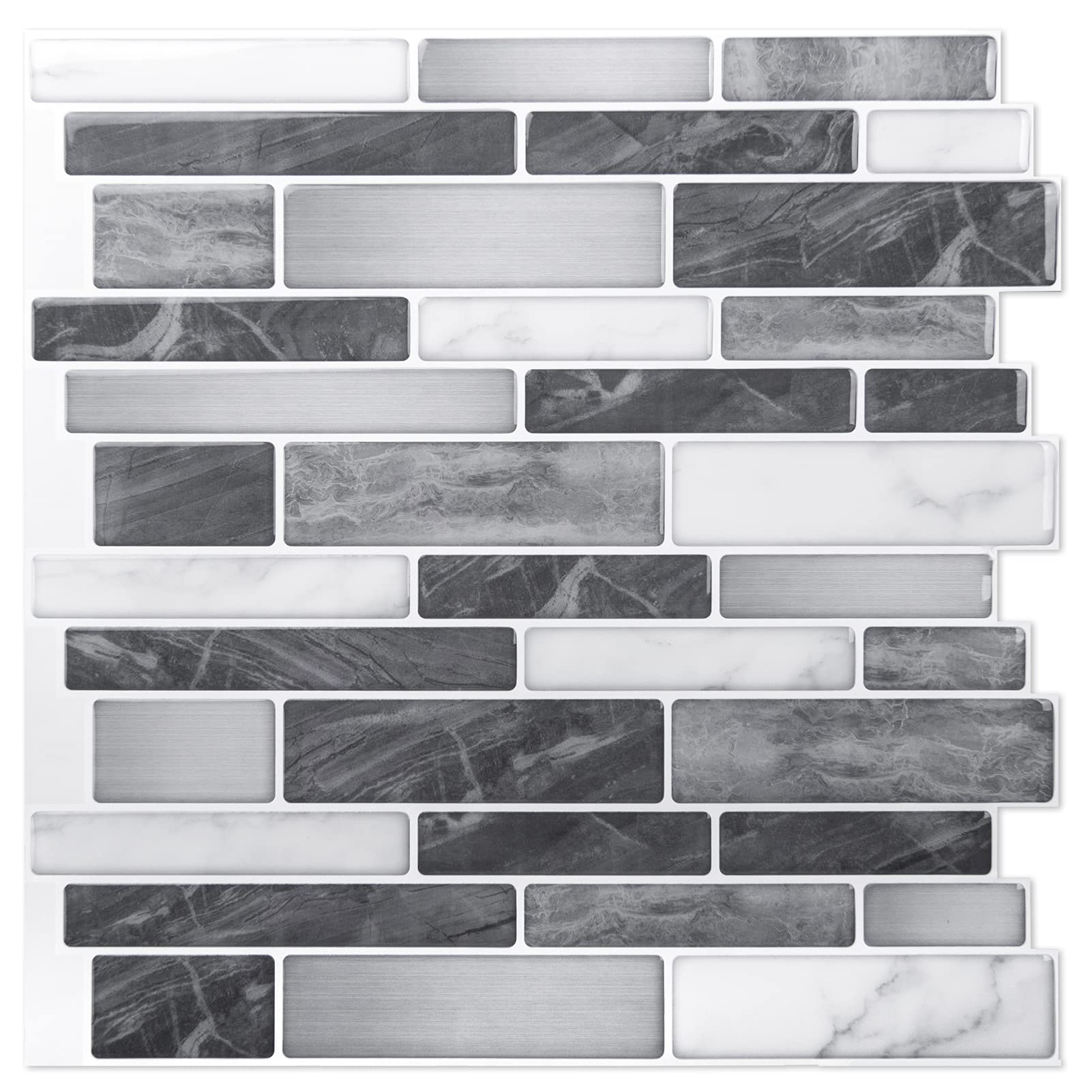 Art3d marble backsplash tiles offer an easy kitchen upgrade with peel-and-stick convenience