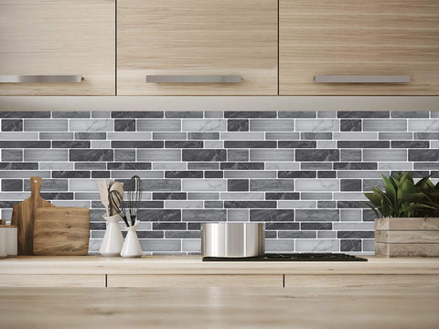 Art3d 3D gel marble effect adds depth on textured walls