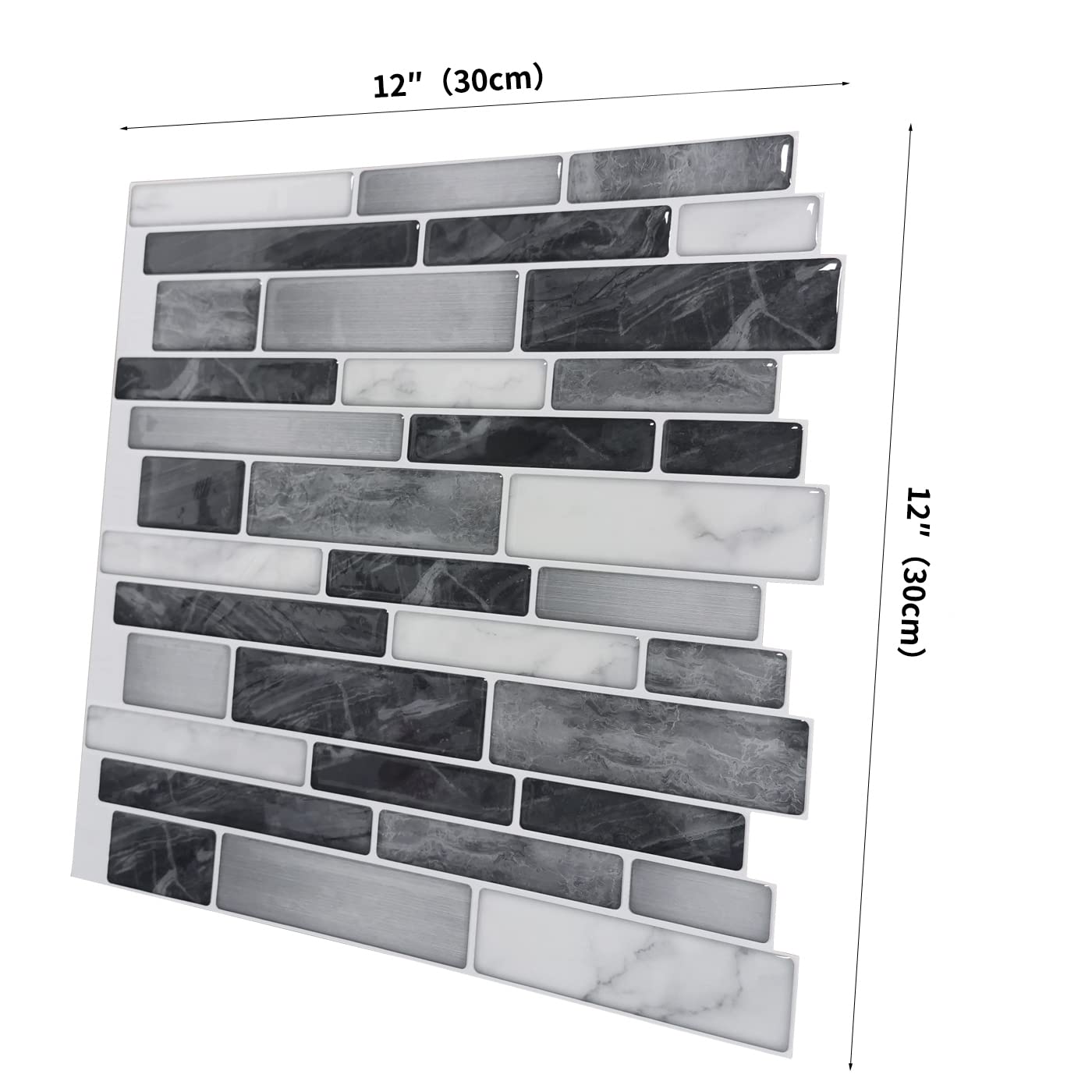 Art3d peel-and-stick tiles require no grout or mess during installation