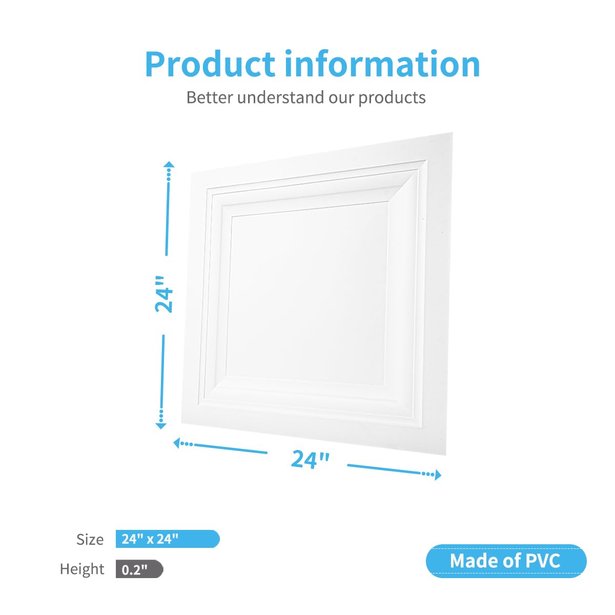 Art3d tile installed in drop grid for easy upgrade.