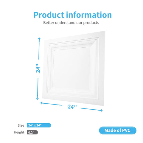 Art3d tile installed in drop grid for easy upgrade.