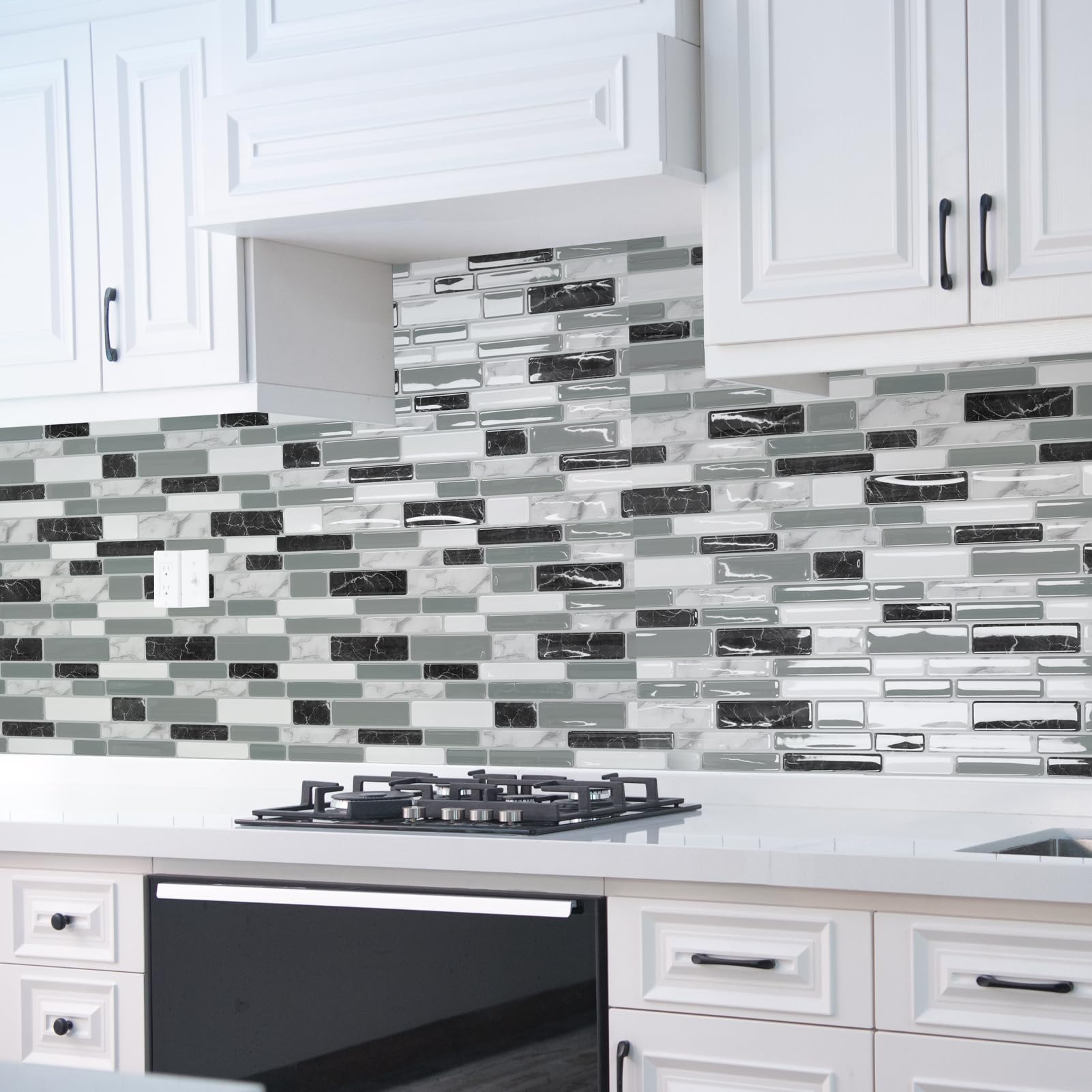 Art3d 20-sheet pack ready to refresh multiple kitchen and bathroom walls
