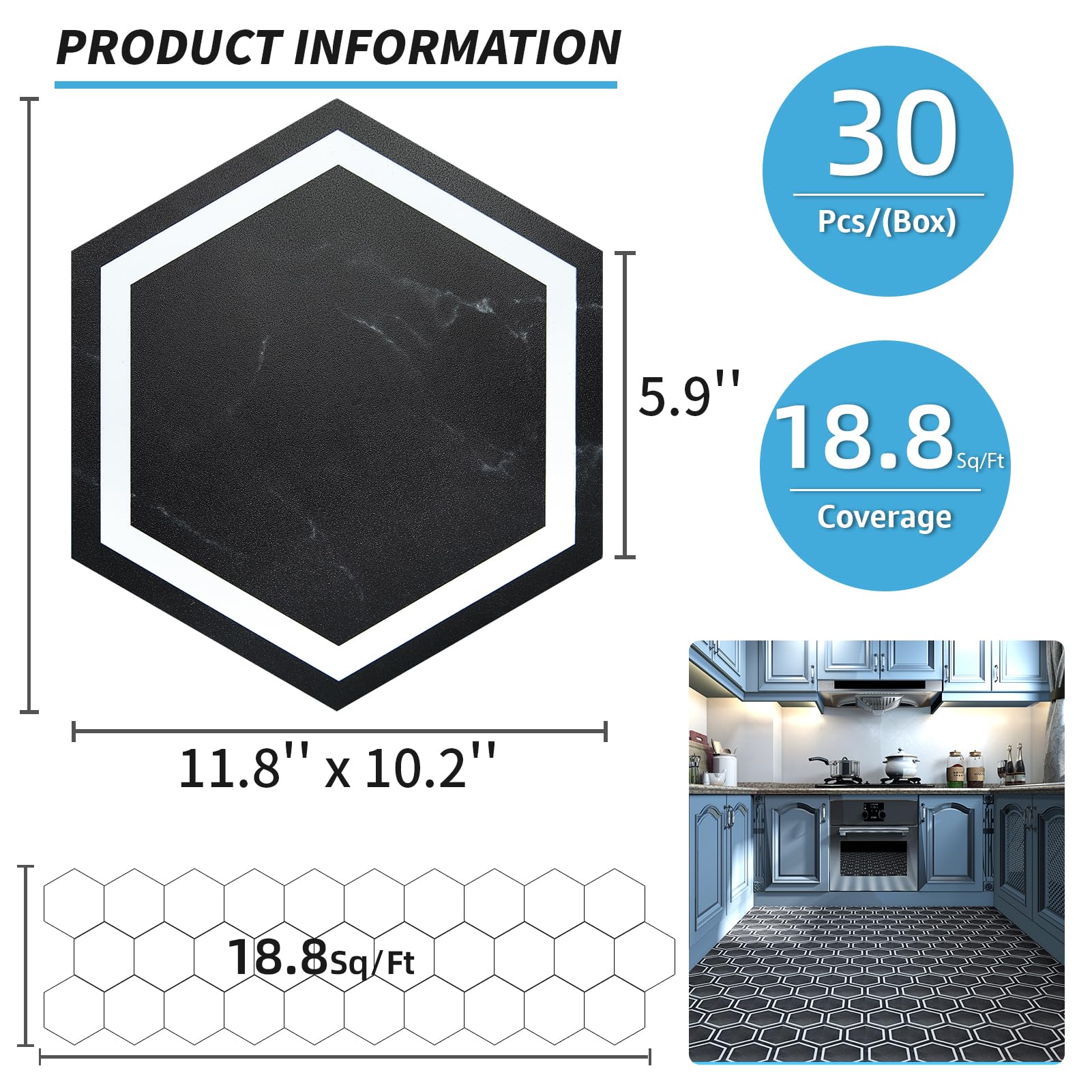 Art3d robust core resists wear and heavy foot traffic.