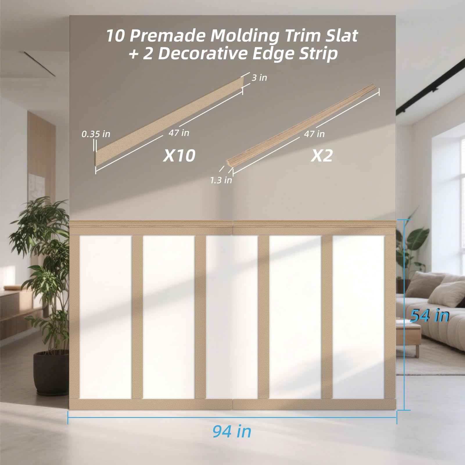Art3d accent wall for kitchen or living room elevates modern design.