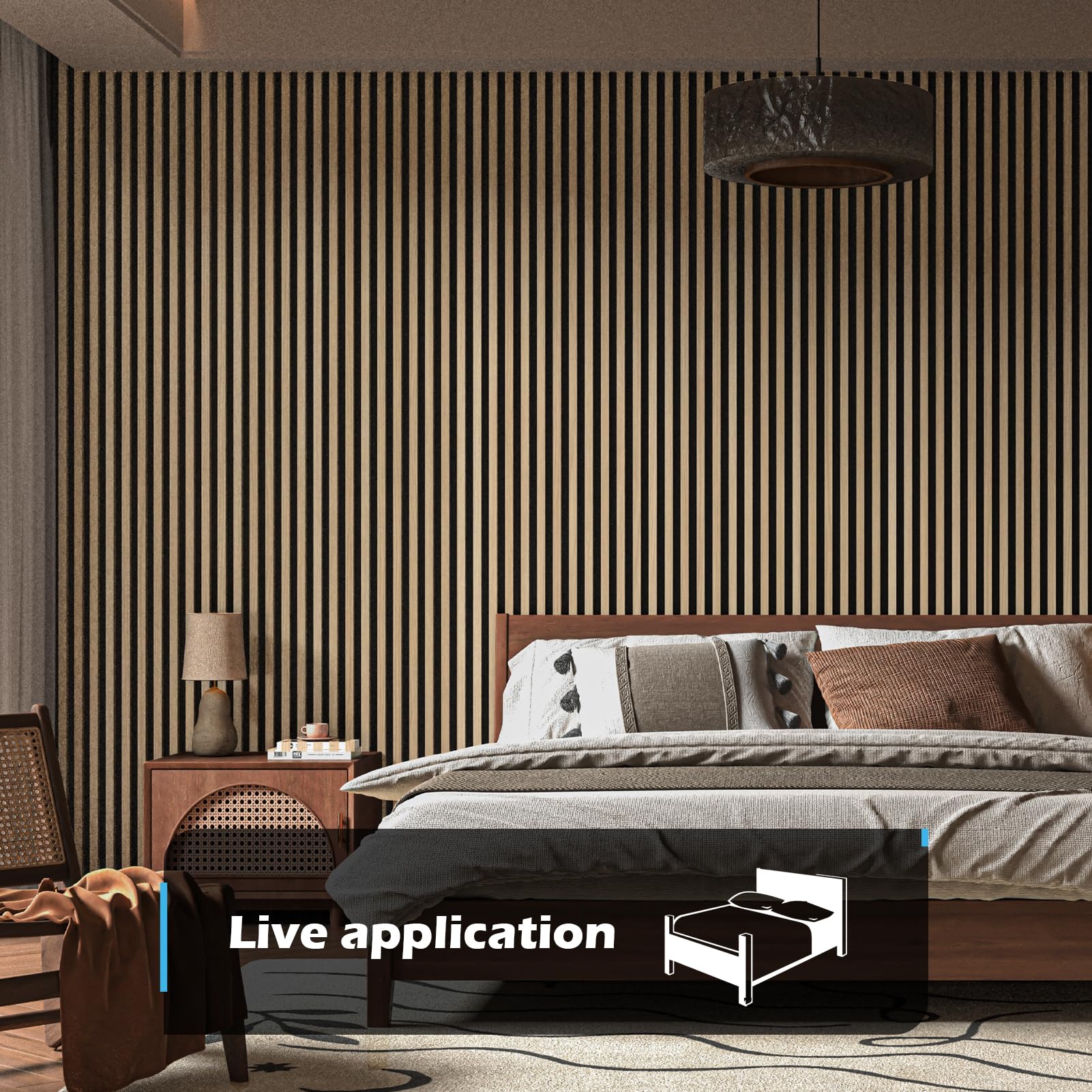 Art3d acoustic panel texture detail highlights dense material for improved acoustics