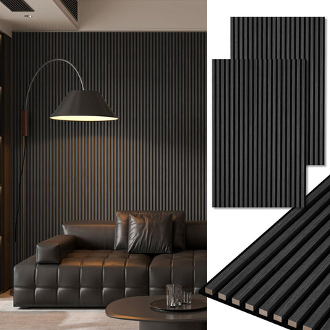 Art3d Blackwood acoustic wood panel on wall improves acoustics with modern decor