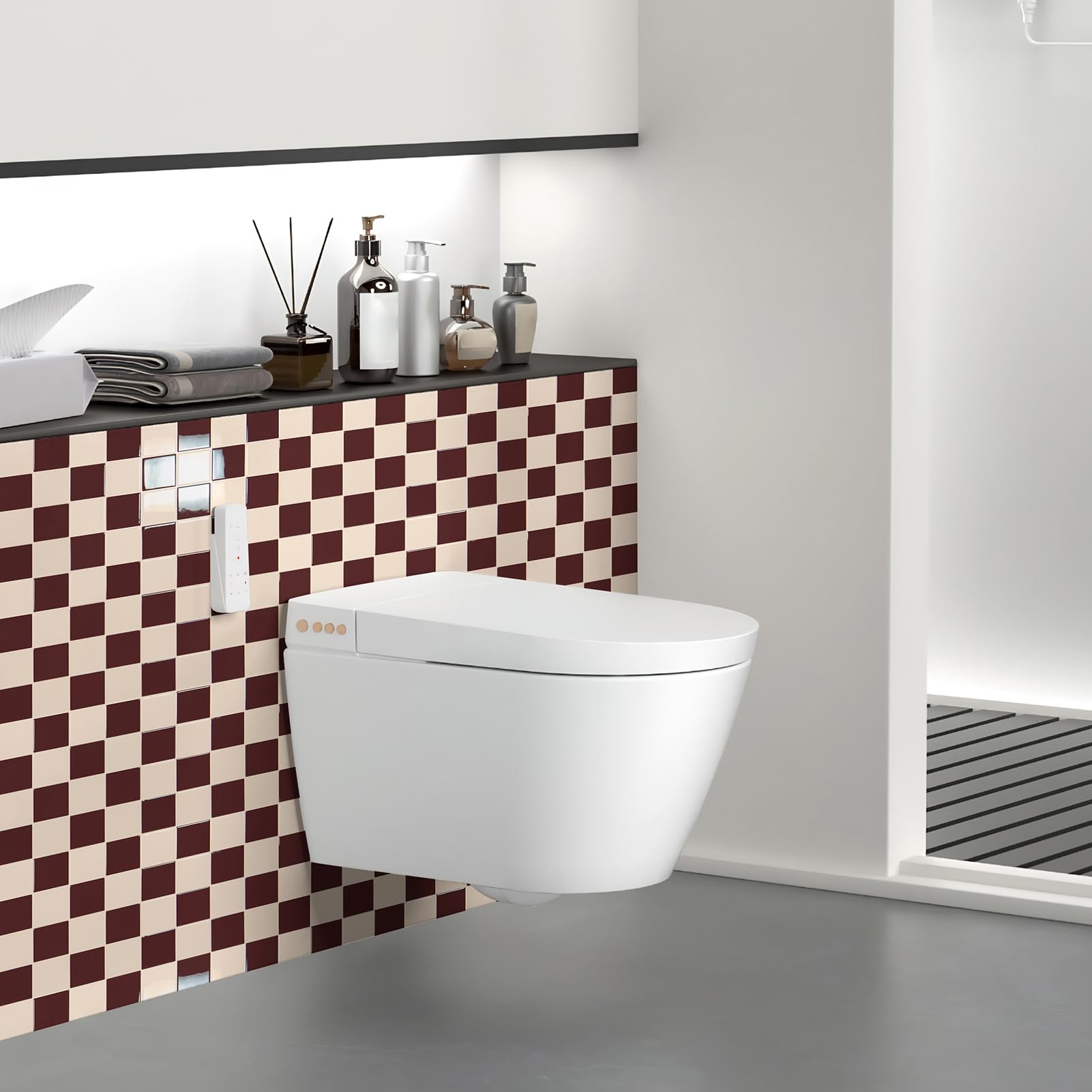 Art3d adhesive-backed tile shown in close-up, showcasing strong bonding.