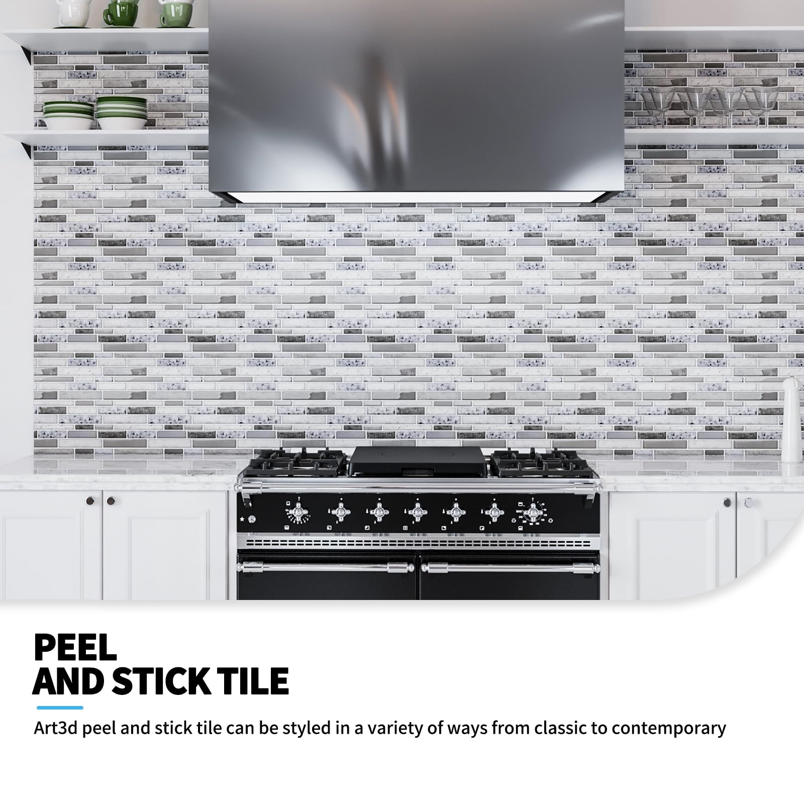 Art3d ideas for kitchen island backsplash and bedroom wall accents