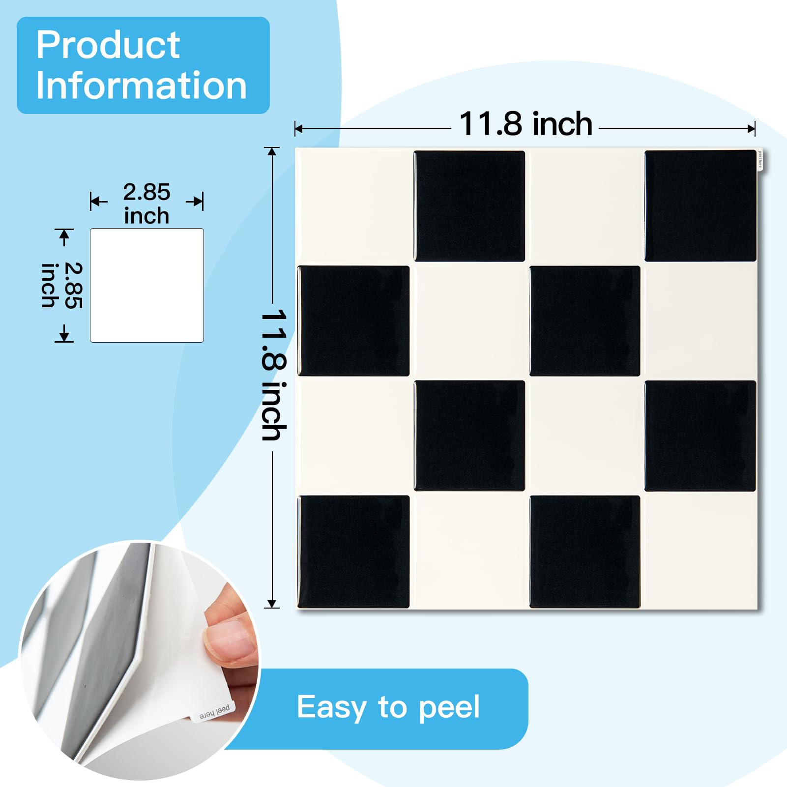 Art3d 0.08-inch thick tile offers warp resistance and durability.