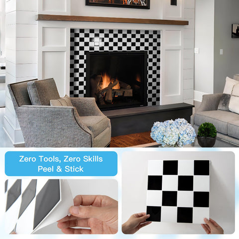 Art3d 12x12 tile layout enables clean grid designs.