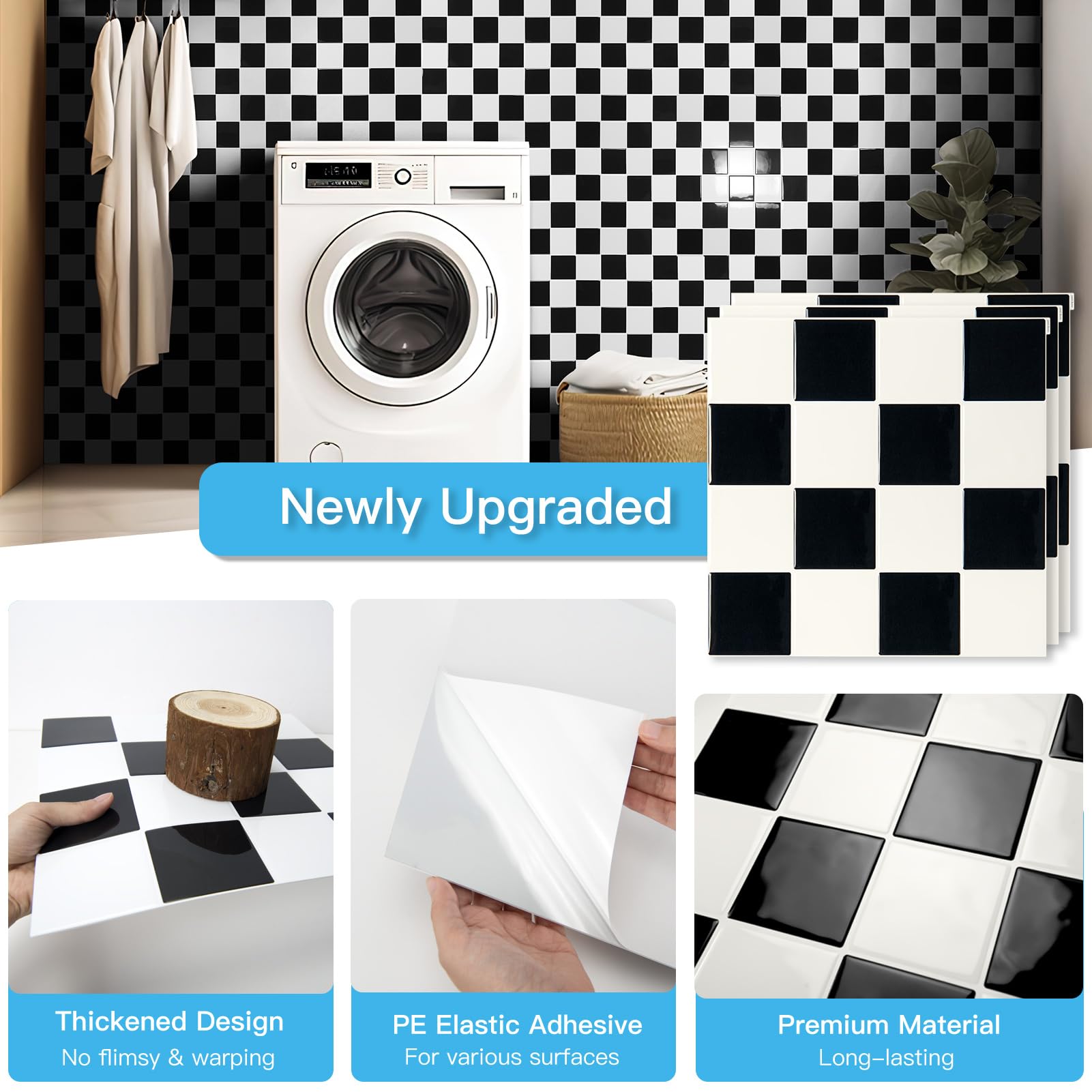 Art3d moisture-resistant tiles resist humidity in kitchens and backsplashes.