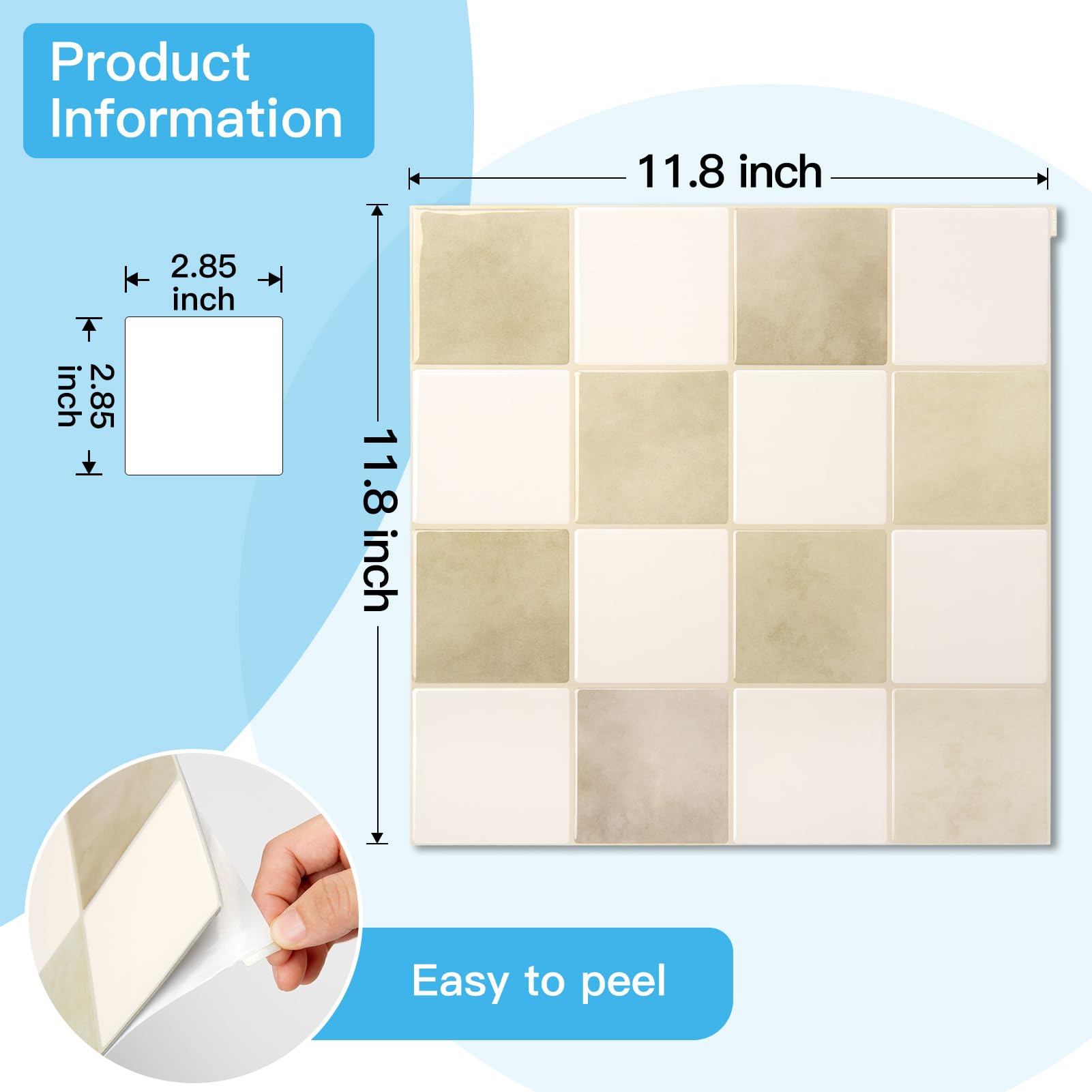 Art3d warp-resistant tile resisting deformation in daily use spaces