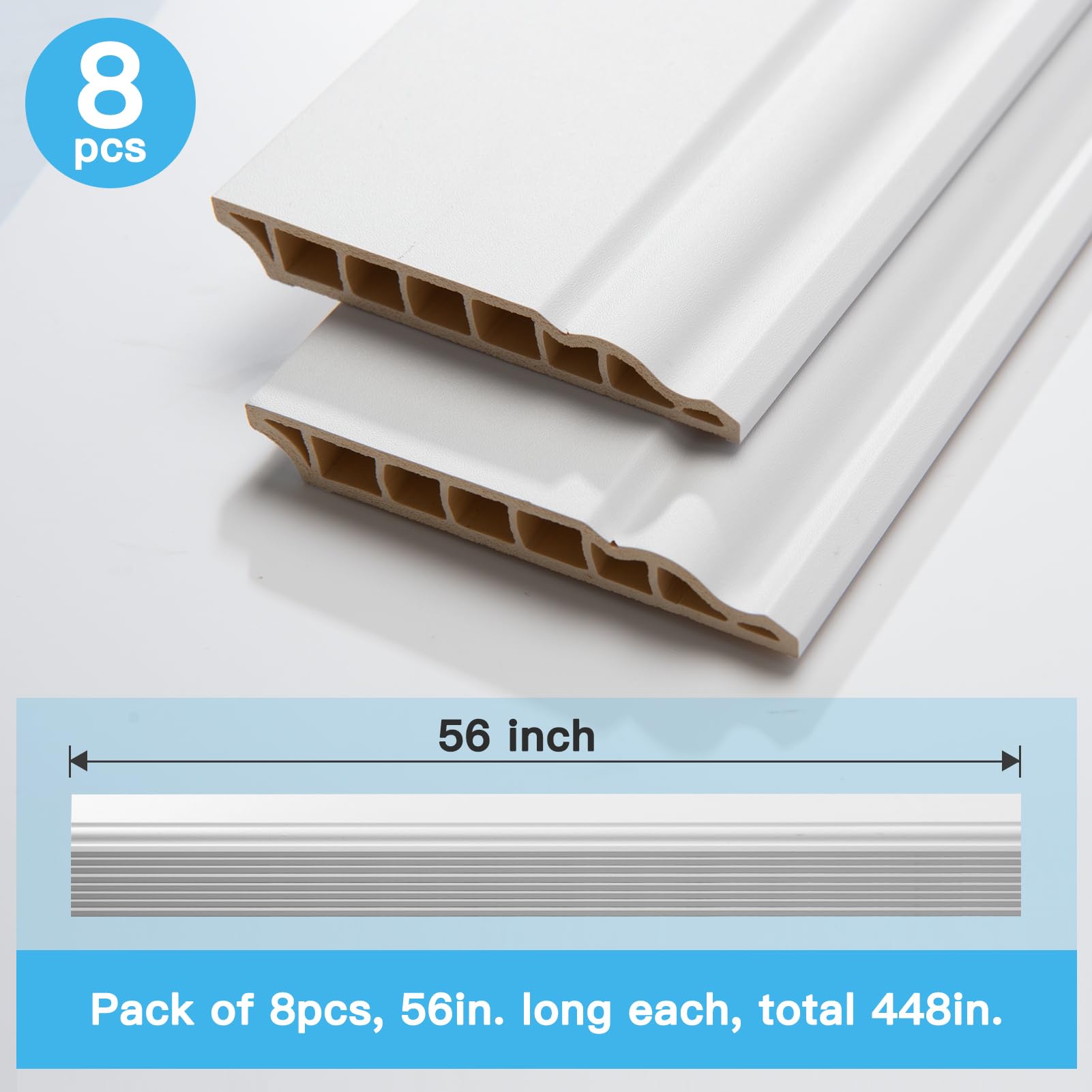Art3d baseboard molding easy glue-installation for quick DIY projects.