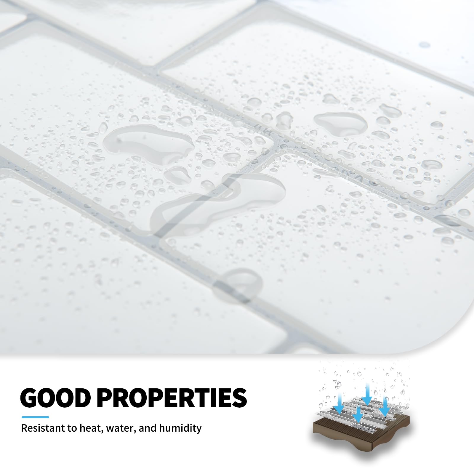 Art3d bathroom moisture-resistance demonstration for damp areas.