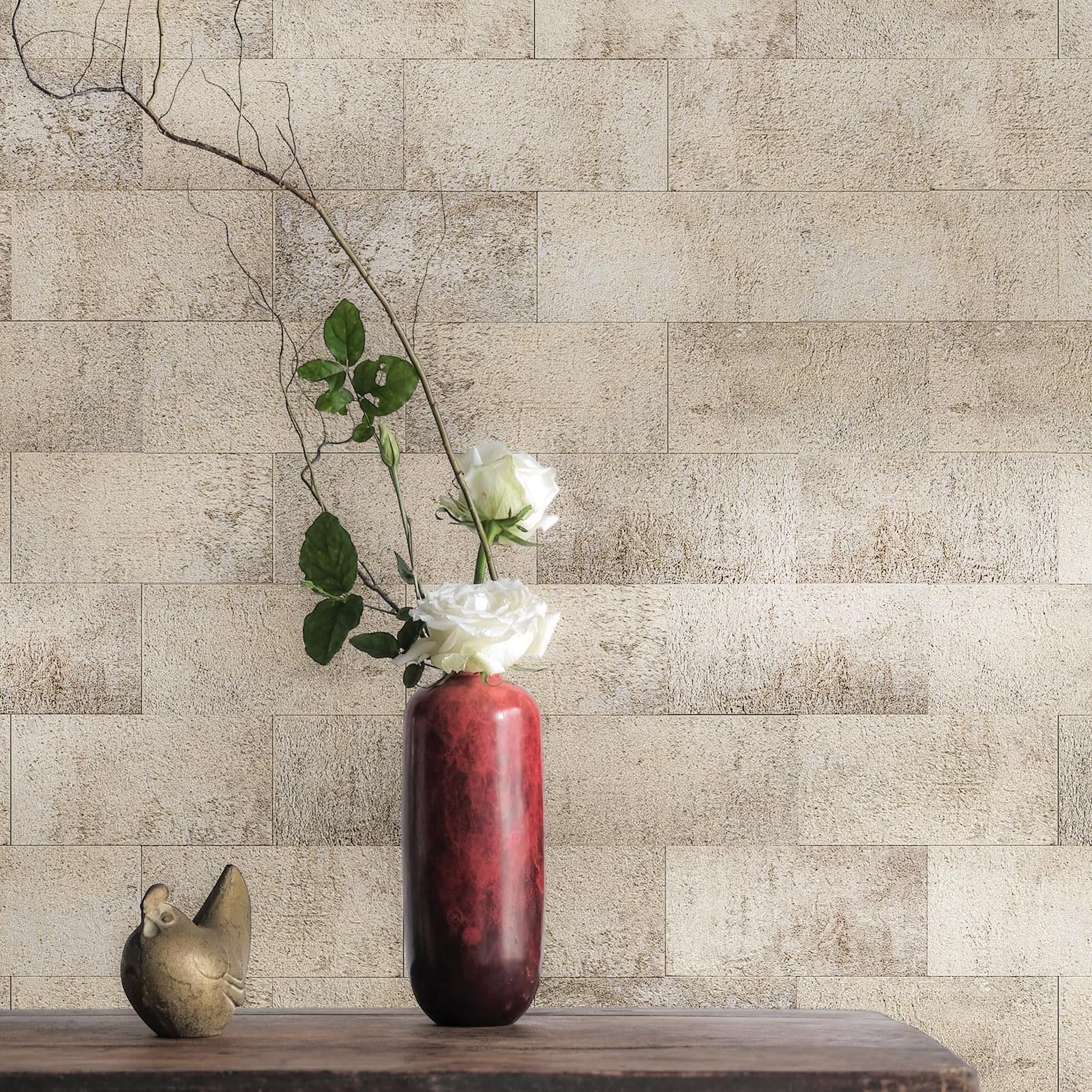 Art3d bathroom wall tile in beige enhances durability against moisture.
