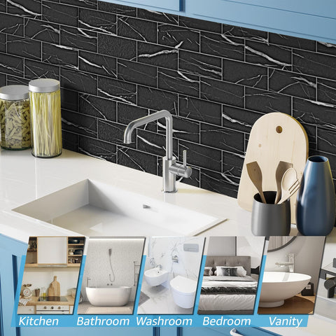 Art3d peel-stick tiles demonstrate heat resistant surface near a cooktop