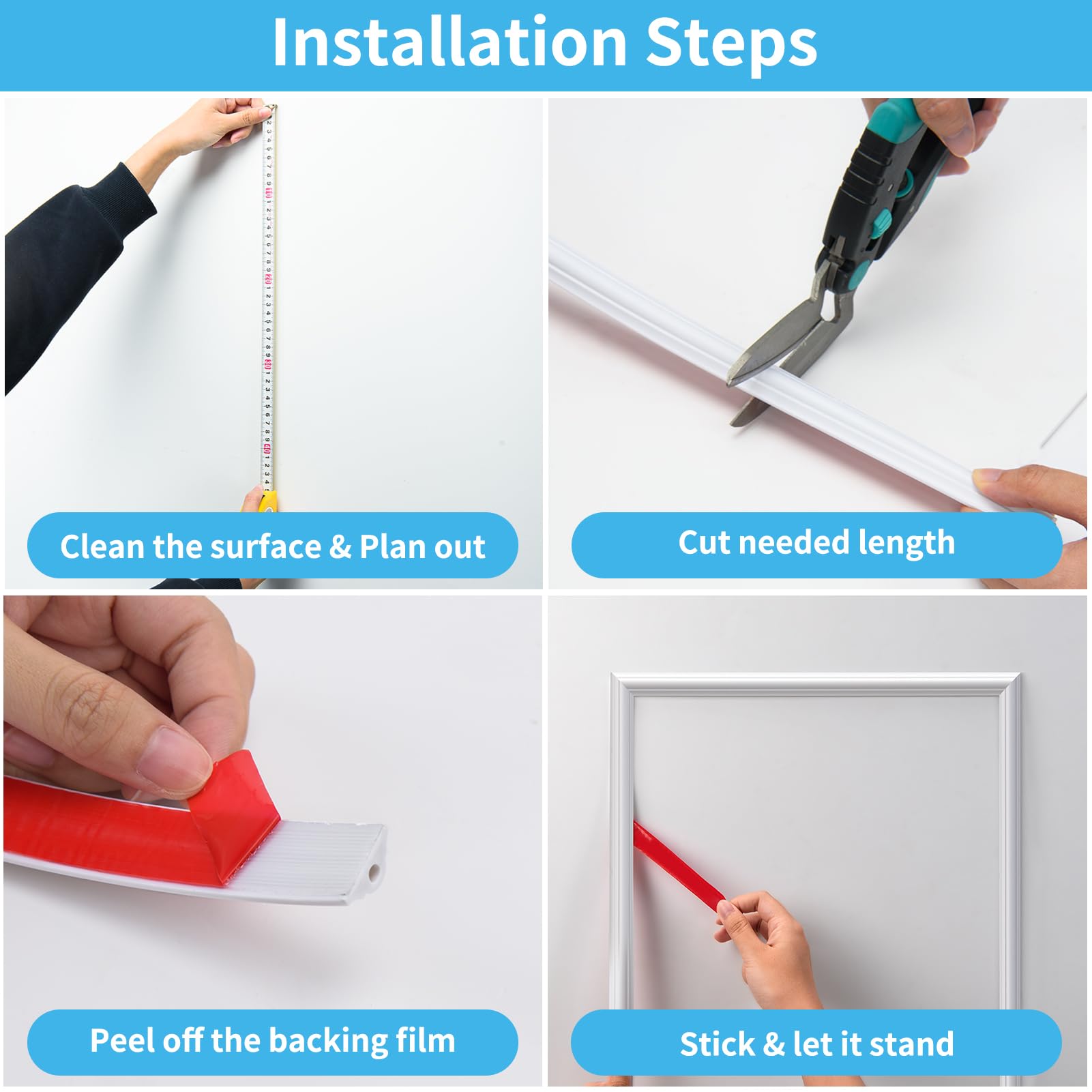 Art3d border and baseboard accent elevates entryways and interiors