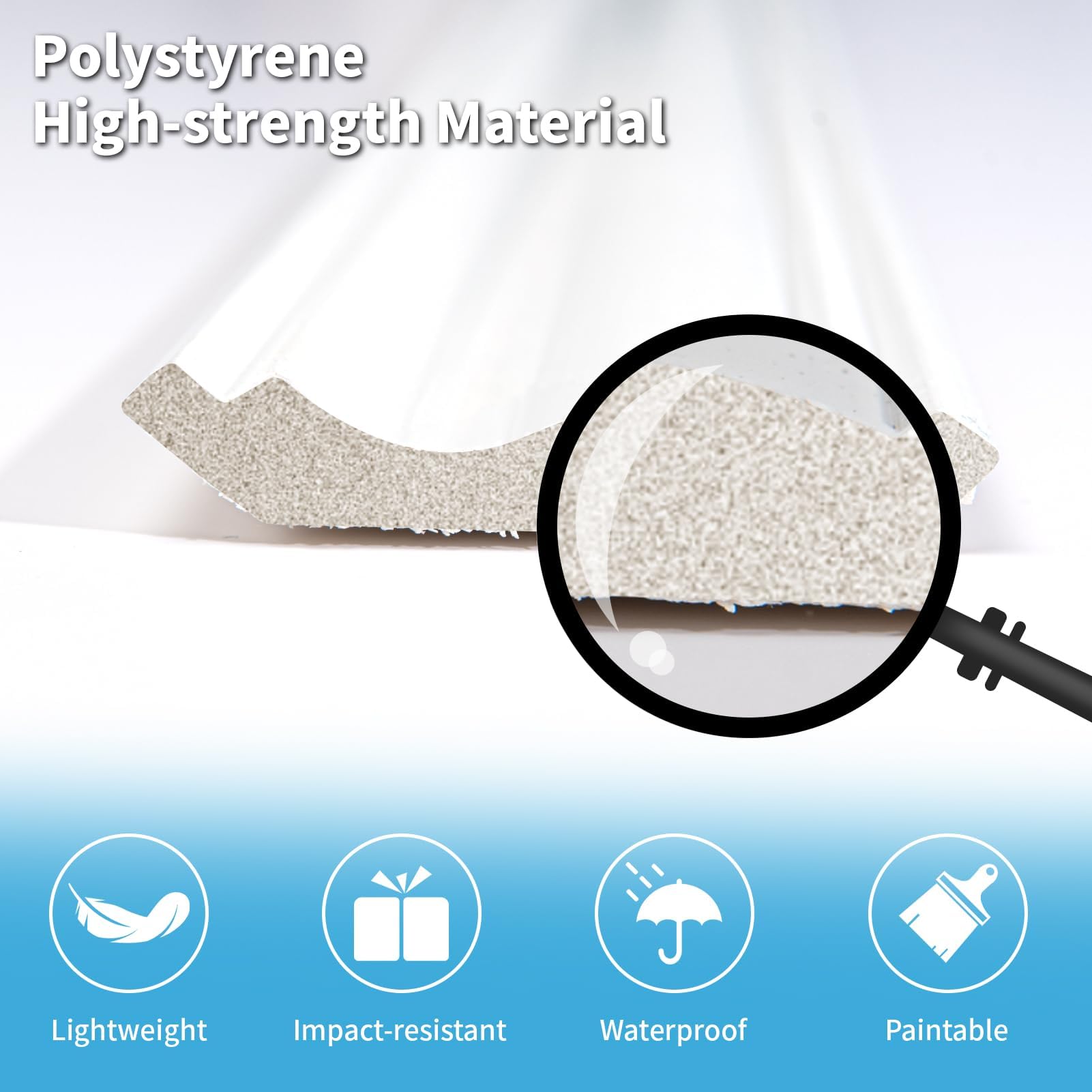 Art3d crown molding protects wall corners and reduces scuffs