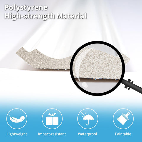 Art3d crown molding protects wall corners and reduces scuffs