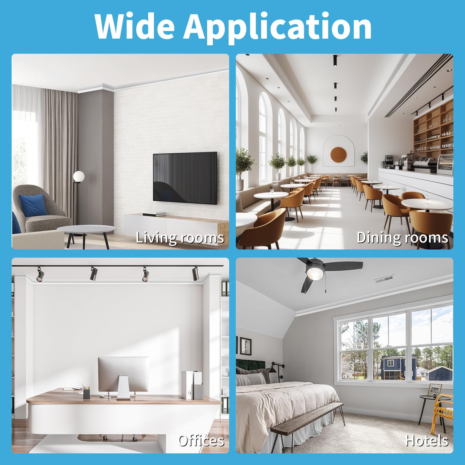 Art3d molding enhances office or hotel interiors with refined detail