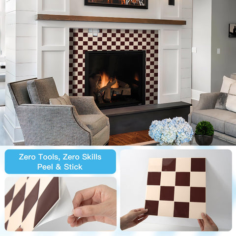 Art3d 12x12 backsplash tile delivering clean, seamless lines.