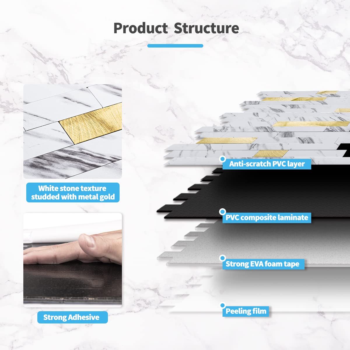 Art3d compatible with painted drywall, ceramic tile and more for flexible renovations