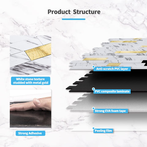 Art3d compatible with painted drywall, ceramic tile and more for flexible renovations