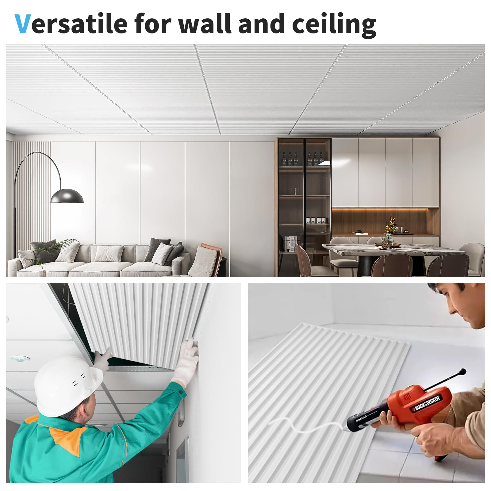 Art3d decorative wall panel 3D slats white boosts room style
