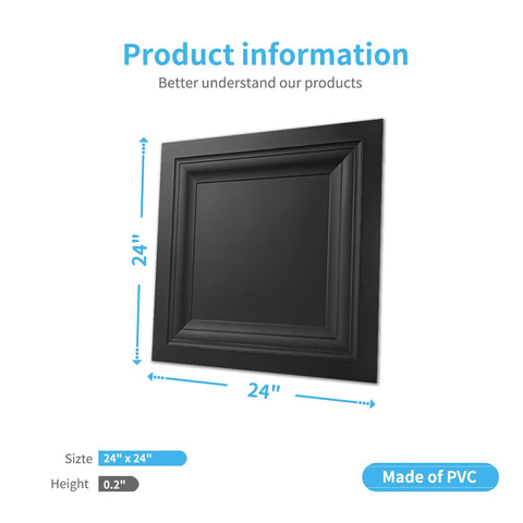 Art3d drop ceiling tile in black 24x24 with DIY-friendly design