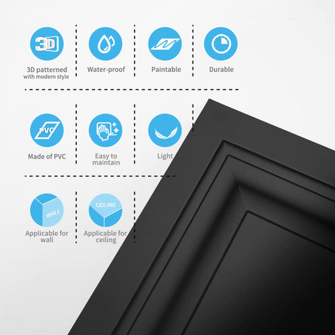Art3d drop ceiling tile black 24x24 used in a modern interior