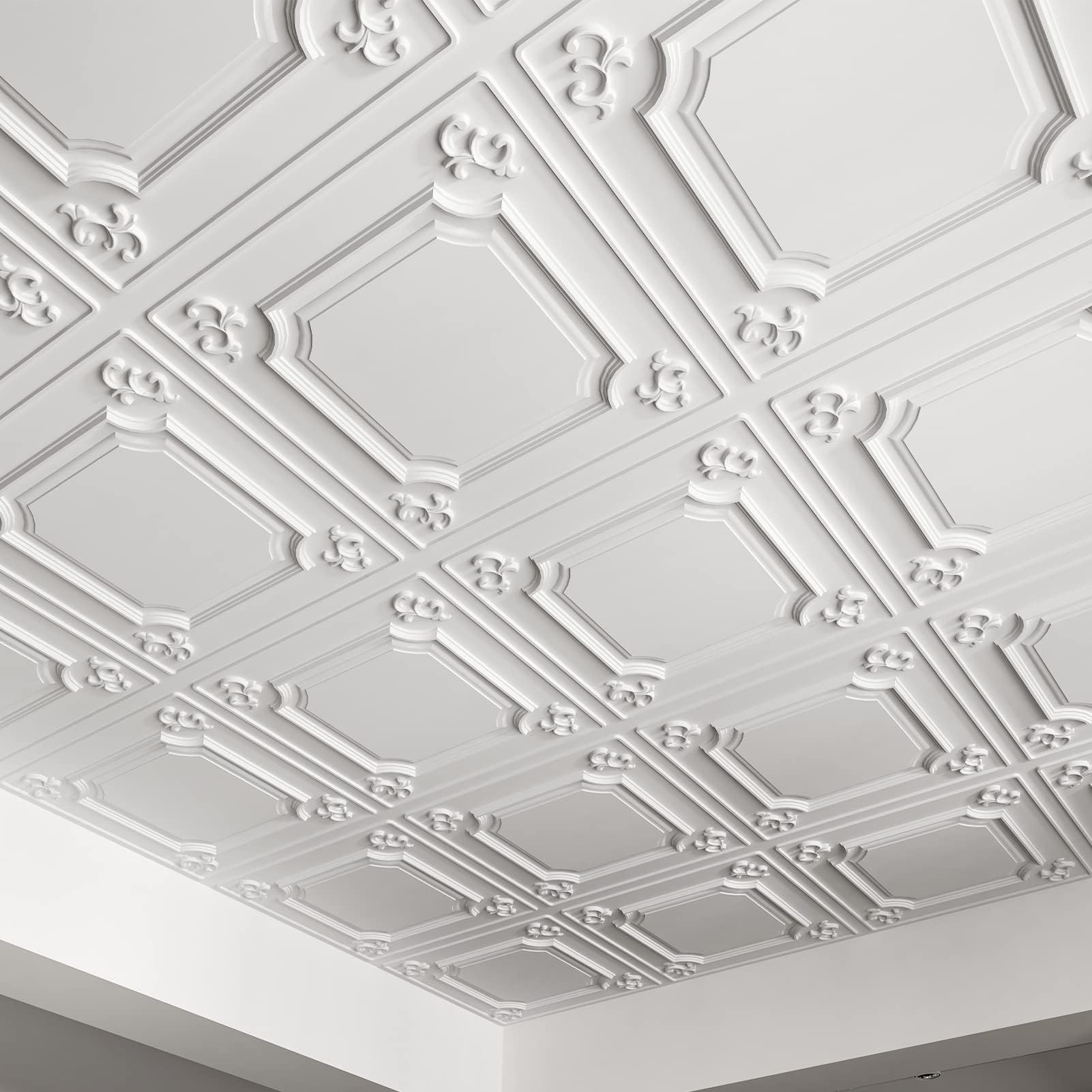 Art3d drop ceiling tiles 24x24 white 12-pack, easy grid installation for ceilings