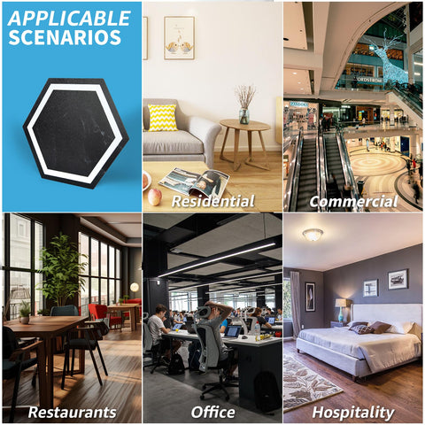 Art3d hexagon tile pattern adds dimensional interest to any room.