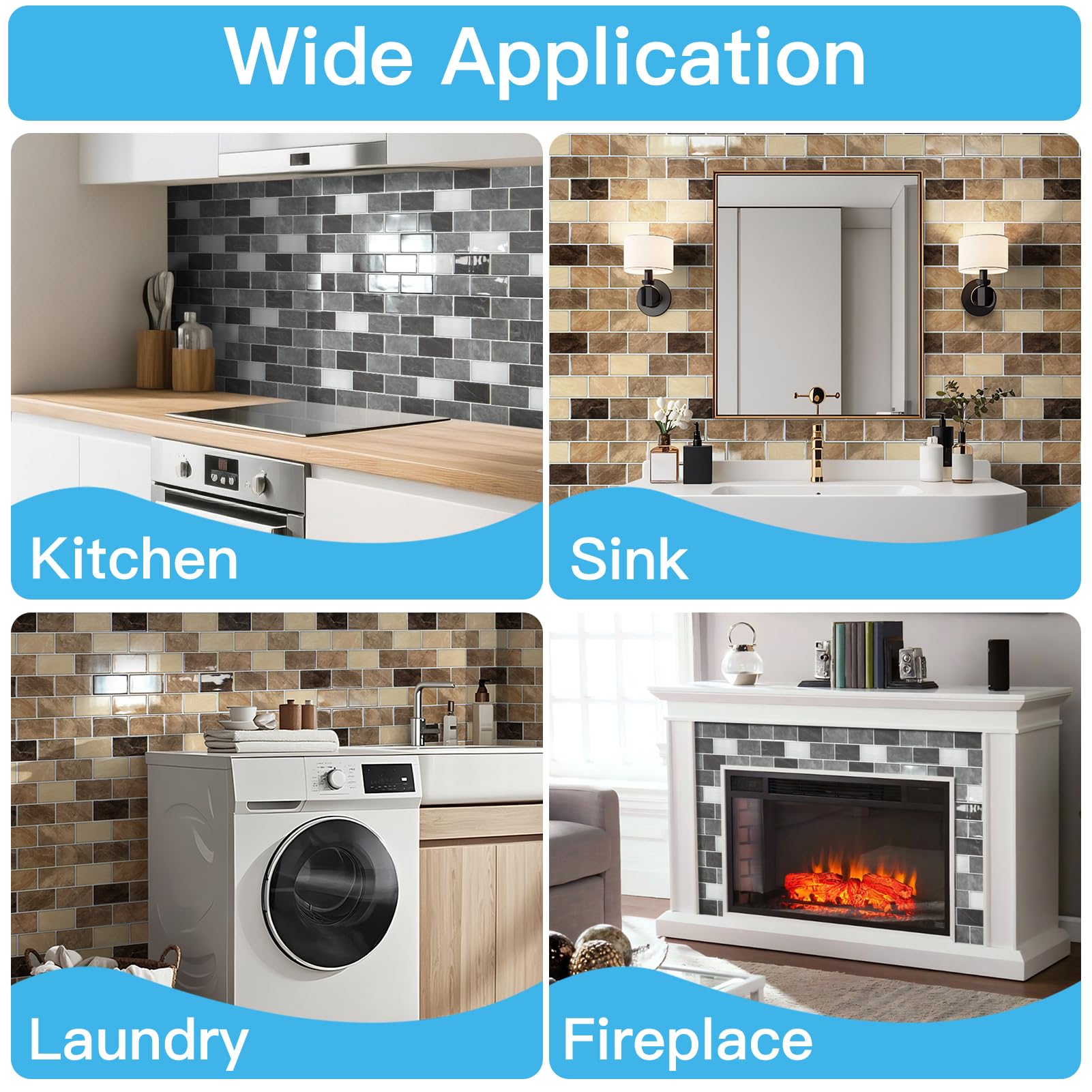 Art3d durable peel-and-stick tiles ready for quick updates.