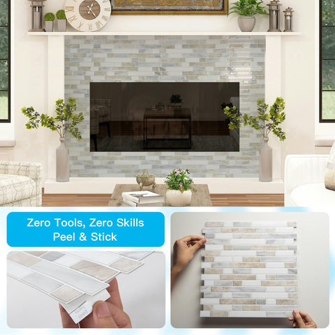 Art3d easy-clean backsplash simplifies maintenance for busy homes.