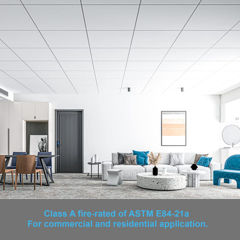 Art3d easy-to-cut ceiling tile for fast DIY installations.