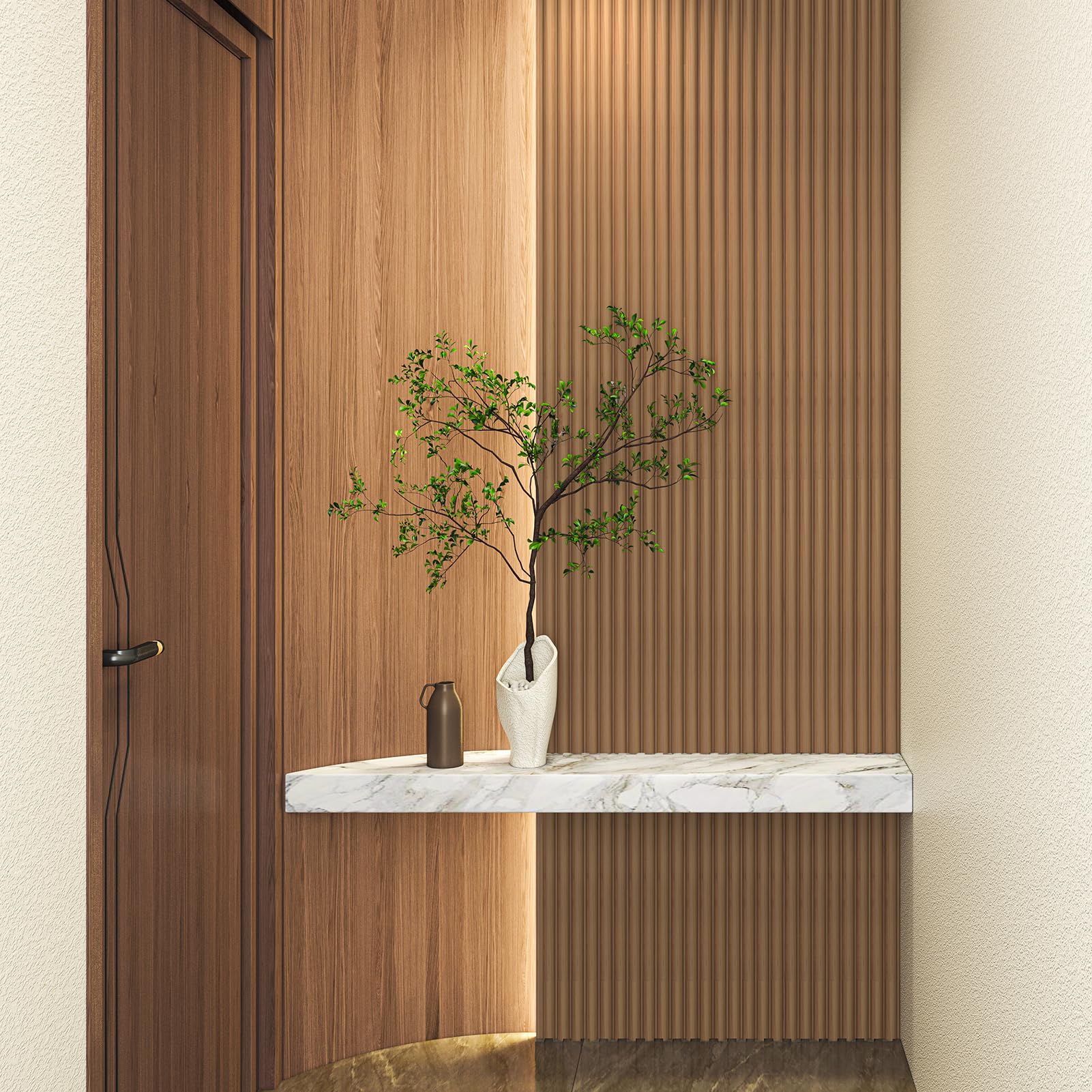 Art3d end cap for wood panel provides neat edge finish