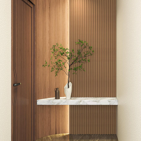 Art3d end cap for wood panel provides neat edge finish