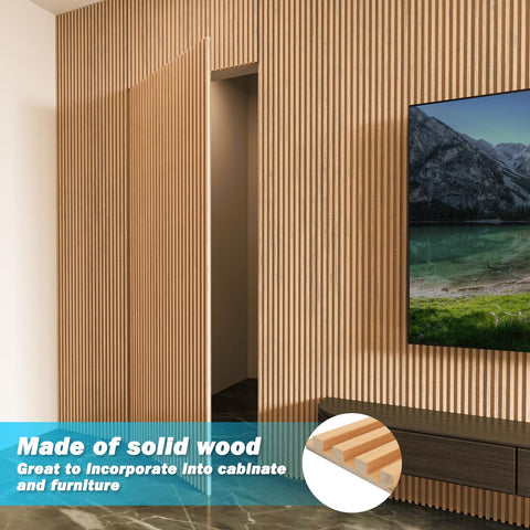 Art3d end-trim oak edge cap for clean panel finishes