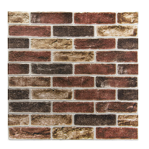 Art3d faux brick 3D wall panel in red brown close-up adds a quick stylish upgrade.