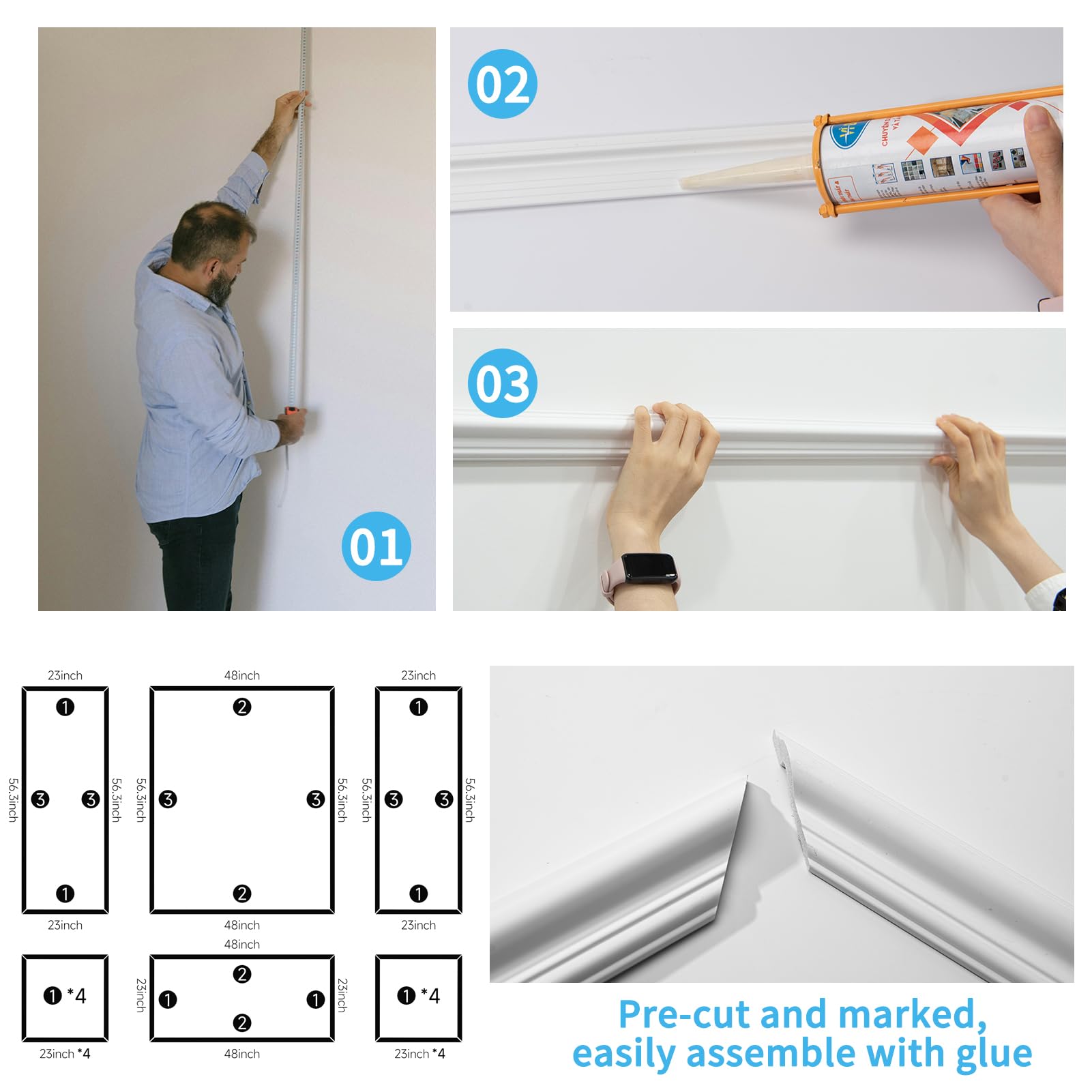 Art3d completed installation shows a neat, professional-looking frame system.