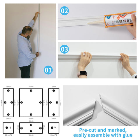 Art3d completed installation shows a neat, professional-looking frame system.