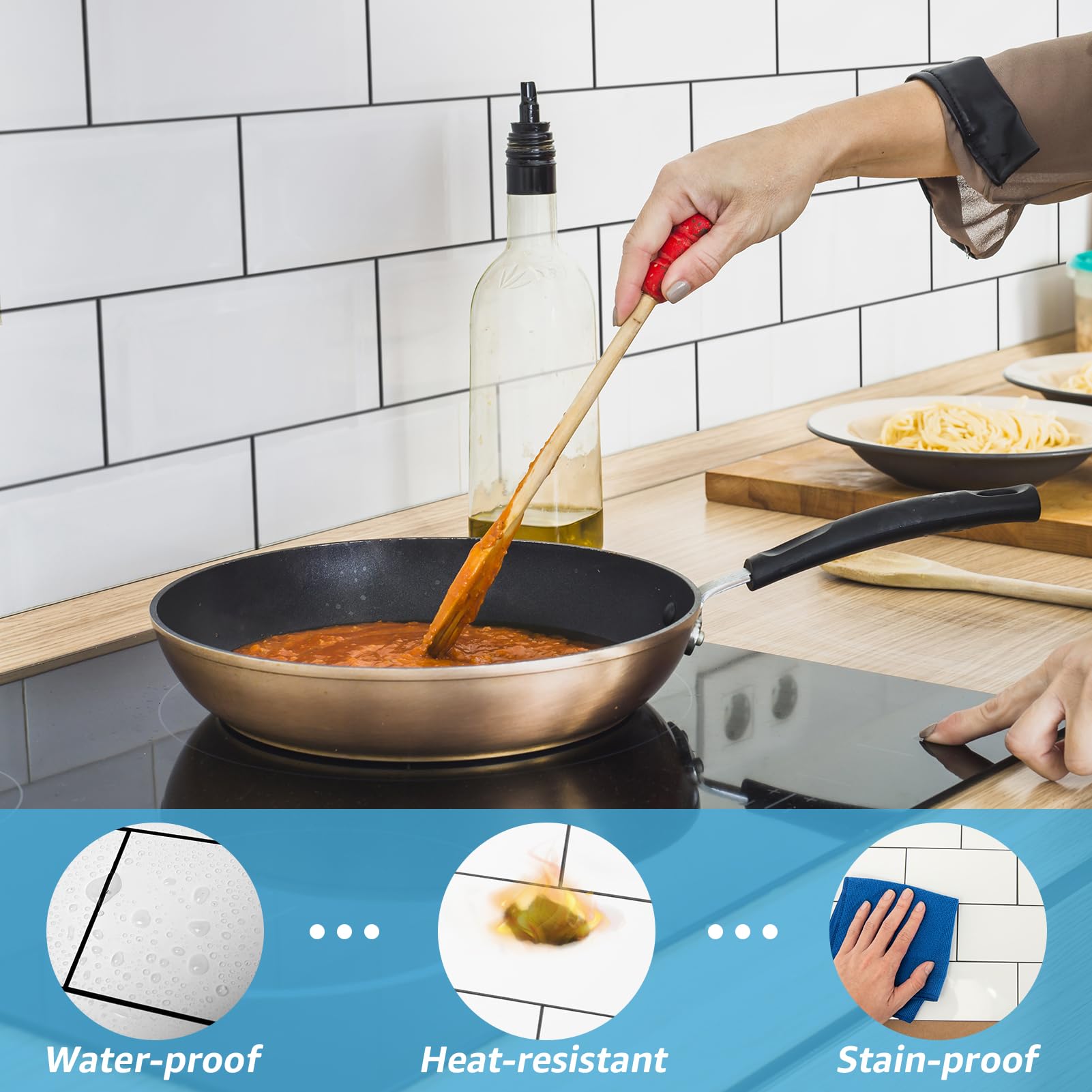 Art3d glossy white subway tiles ideal for quick kitchen or bath upgrades.