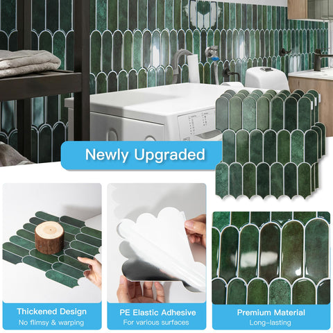 Dark green finish adds modern style to any room.
