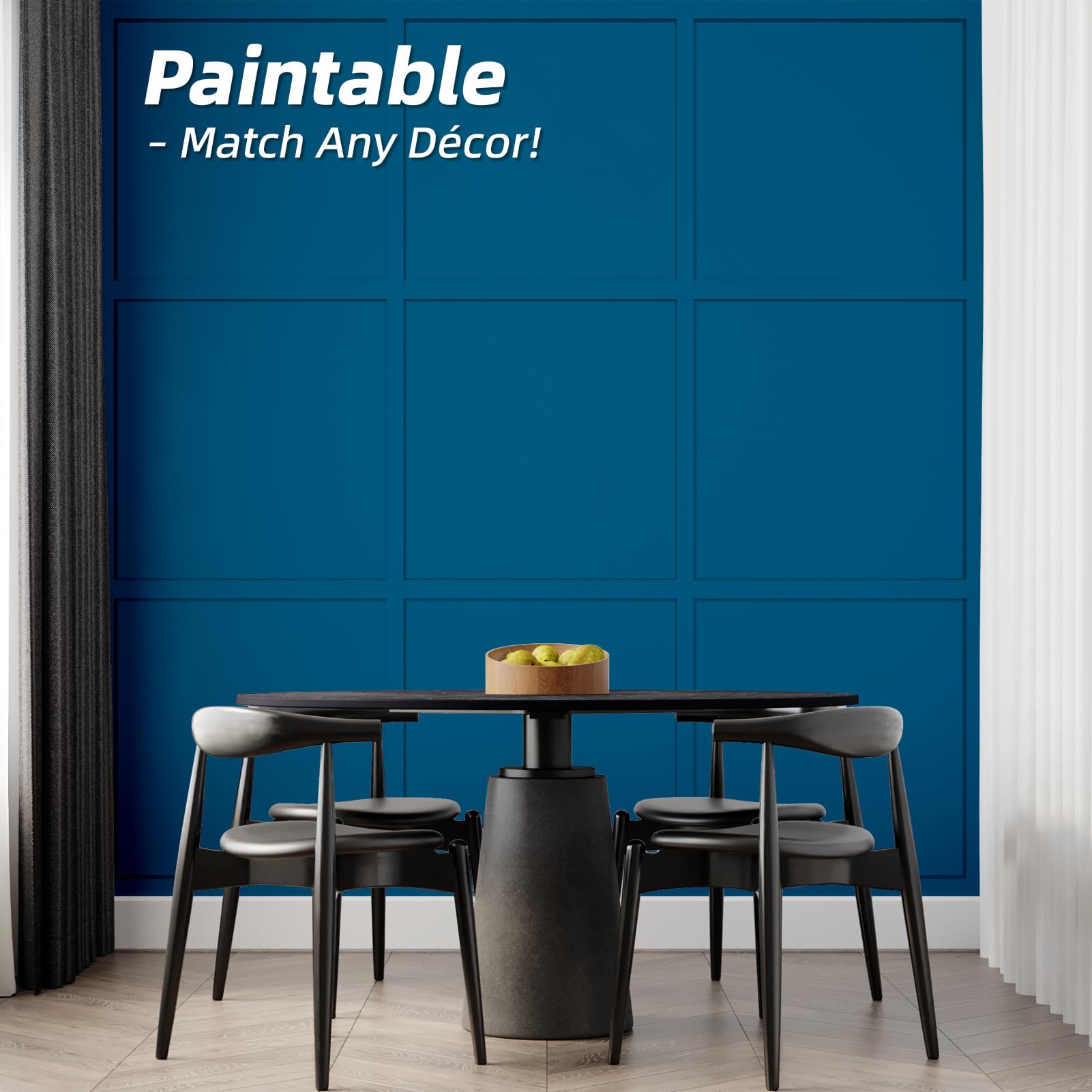 Art3d Installation Diagram shows simple DIY approach for a stylish feature wall.